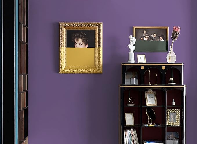 Dimoon 78.7''x17.7'' Purple Peel and Stick Wallpaper Contact Paper Modern Self Adhesive Wall Paper Removable Renter Friendly Textured Solid Color Shelf Cabinet Vinyl Roll (78.7''x17.7'',Dark Purple)