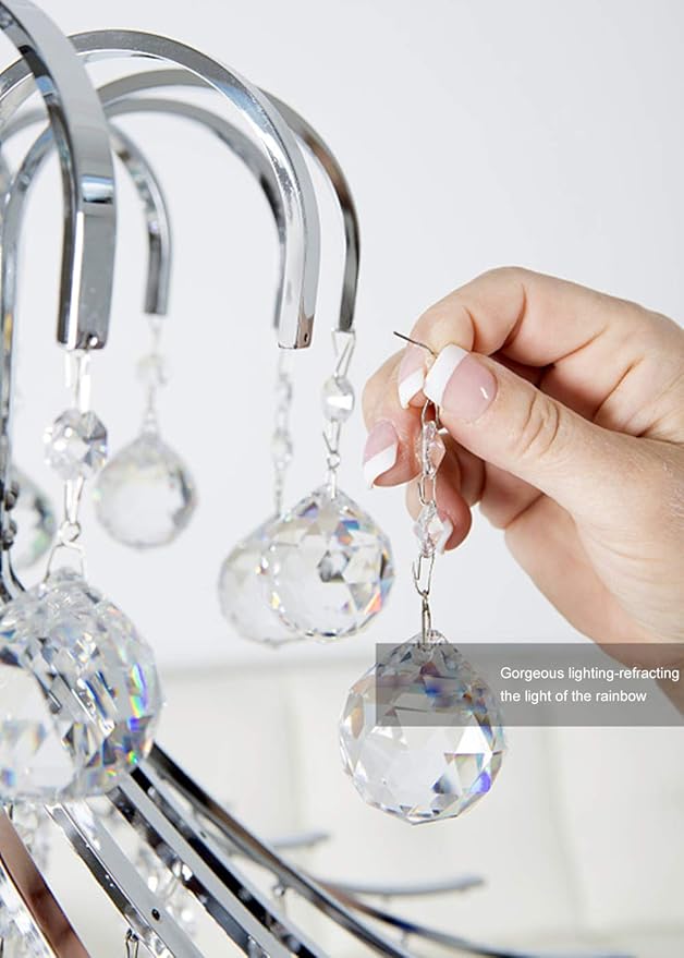 10Ppcs Sun Shine Catcher Chains for Pendant Prisms, 18.11 inch Crystal Prismatic Ball Suspension Chain with Hook for Crystal Prism Decoration DIY Crystal Decoration(10PCS)