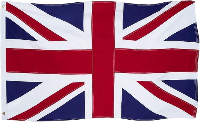 Homissor British Flag 3x5 Union Jack England Flags Embroidered Sewn Stripes United Kingdom UK Flag Heavy Duty Outdoor