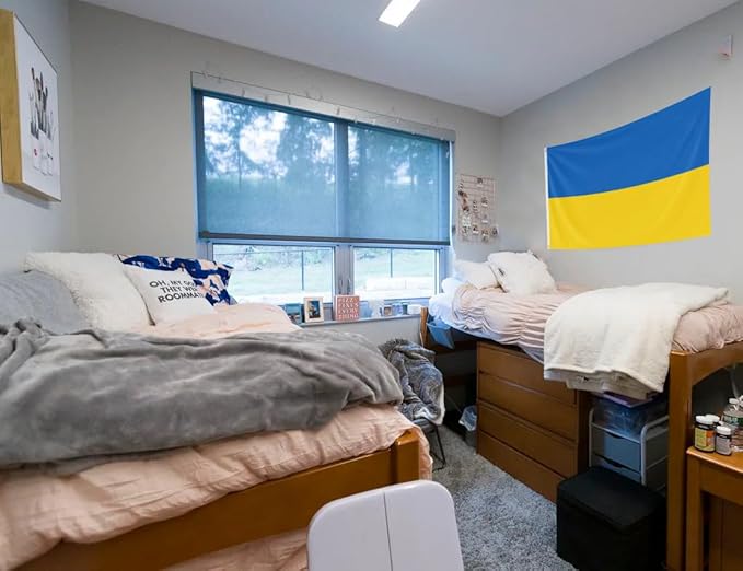 Ukraine Flag 5x8FT Ukrainian National Polyester Flag With 2 Grommets For Patriotic Ukrainian Themed Festival Events Party Decoration (Ukraine, 5x8FT)