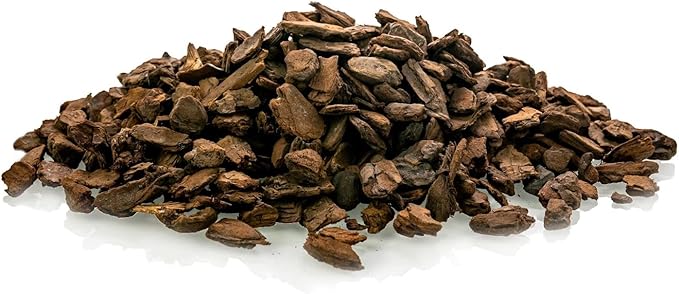 New Zealand Pinus Radiata Bark - Organic Hand Mixed New Zealand Orchiata Pine Bark for Orchids - Medium Chips 9-12mm - 2 Quart Bag