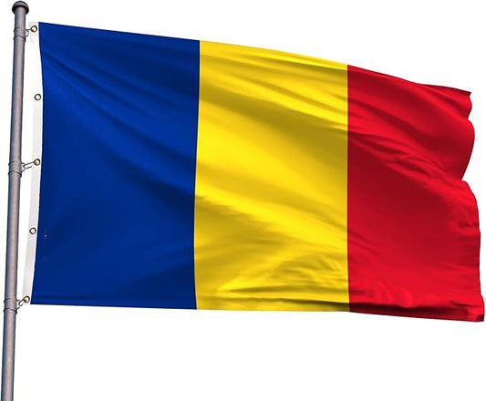 Romania Extra Large Flag 10x15FT Giant Romanian National Polyester Banner With 5 Grommets Fade Resistant Vivid Color For Patriotic Festival Events Party Decoration(Romania, 10x15FT)