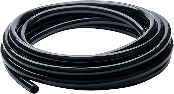 Black Vinyl Tubing 1” ID × 1 1/4” OD - 10 Feet PVC Flexible Plastic Tube Hybrid Hose, Transfer Water Air Oil for Pond Fountain Garden, Non-toxic and BPA free