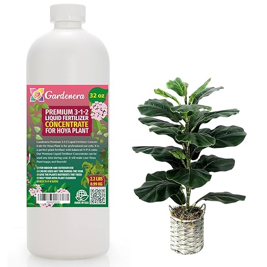 Premium Liquid Hoya Plant Fertilizer - 3-1-2 Concentrate for Indoor Plants and Flowers by Gardenera | Organic Plant Food for Hoya Plants - 32oz