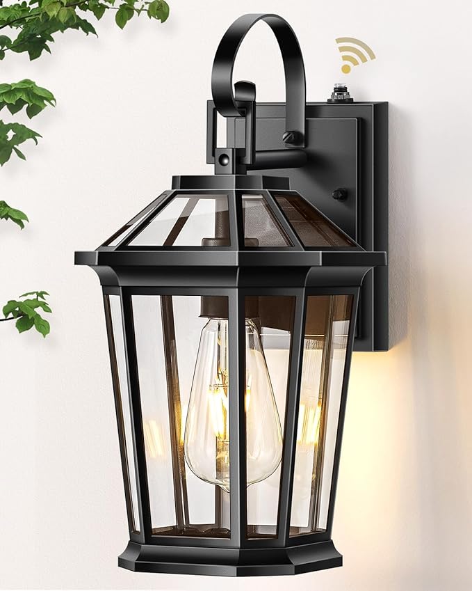 VIANIS Dusk to Dawn Exterior Light Fixture, Waterproof Outdoor Wall Sconce Porch Light for House, 100% Anti-Rust Aluminum Outside House Lights, Farmhouse Coach Lantern for Porch, Garage, Front Door