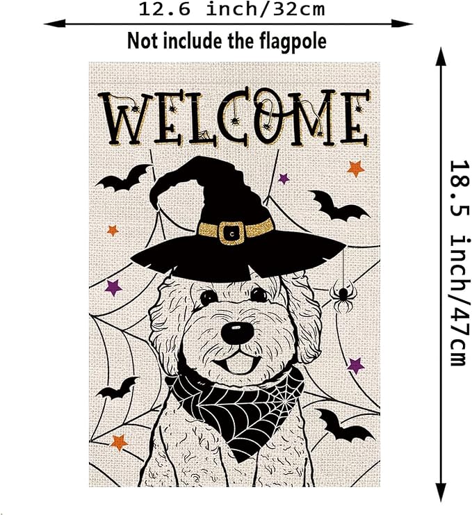 Seasonal Garden Flags Golden Doodle Double Sided Flags Set of 11 Holiday Farmhouse Indoor Outdoor Yard Lawn Christmas Gifts Decorations 12.5x18 Inch