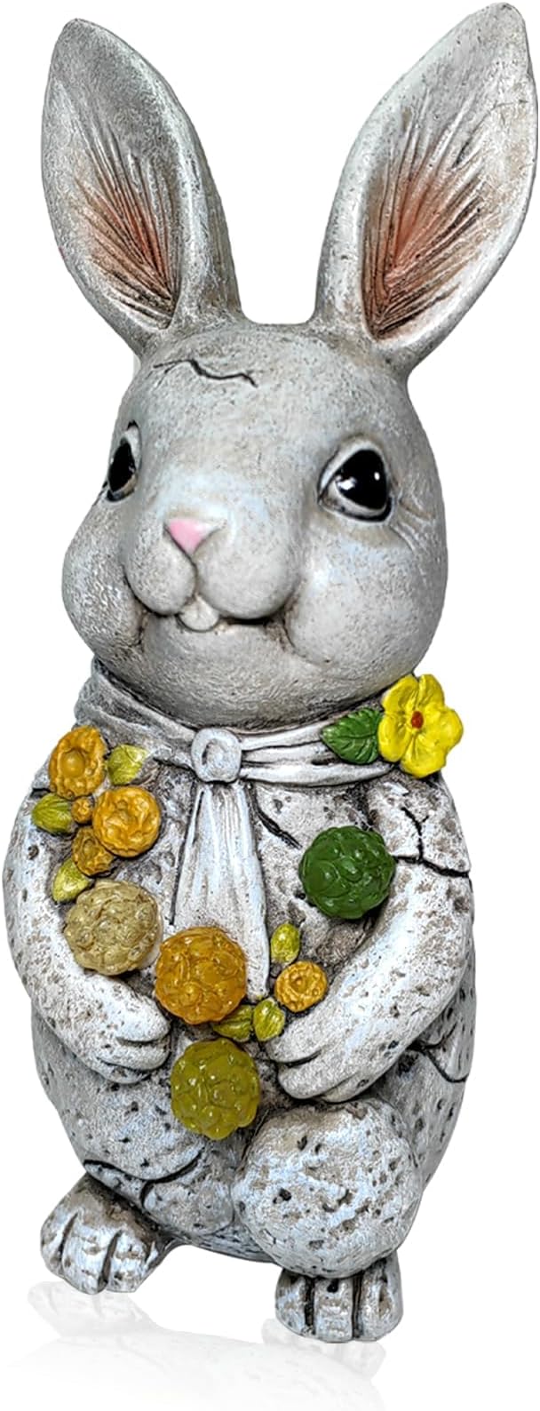 Easter Bunny Statue with Glowing Decorative Solar Ball - Home and Garden Rabbit Decor Solar Garden Outdoor Statue for Patio and Garden Easter Gifts,Figurine Light Gifts for Bunny Lovers and Friends