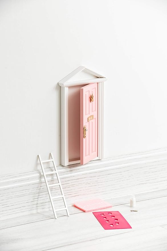 18.5cm Little Magical Fairy Door Opening with Accessories/Tooth Fairy Door for Fairy Tale Education Learning Toy Pretend Playset for Kids DIY Fairy Garden