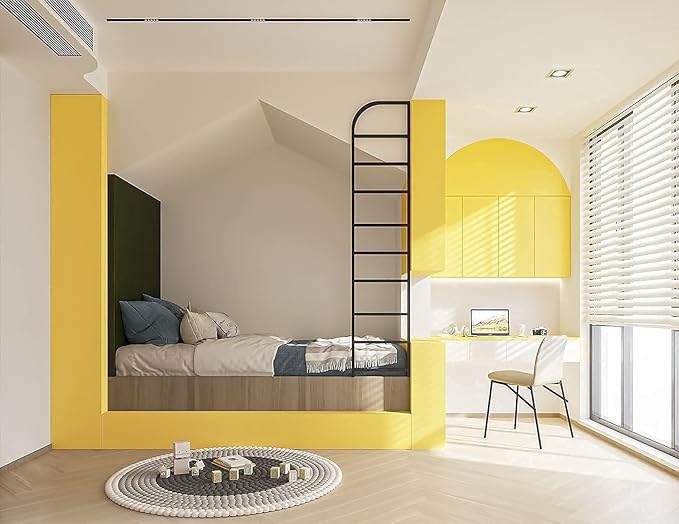 Dimoon 118''x17.7'' Yellow Peel and Stick Wallpaper Contact Paper Modern Self Adhesive Wall Paper Removable Renter Friendly Textured Solid Color Shelf Cabinet Vinyl Roll (118''x17.7'',Yellow)