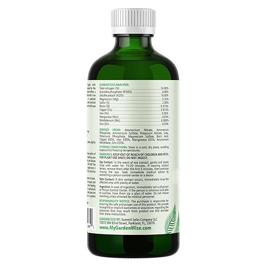 3-1-2 Liquid Fertilizer Concentrate with Micronutrients - Ideal Snake Plant Food for Sansevieria (Dracaena trifasciata), Indoor Plant Care (8 OZ)
