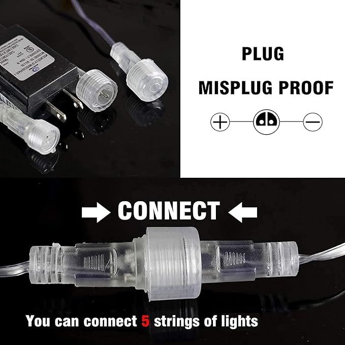 Dazzle Bright Meteor Shower Rain Lights (288 LED, White)