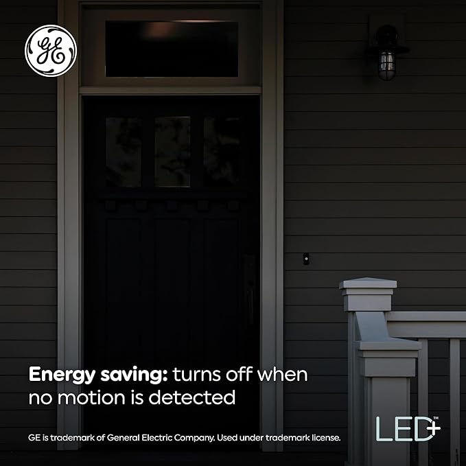 GE LED+ Motion Sensor Fixture, 20W, Flush Mount Ceiling Light with Motion Sensor, Security Light, Soft White