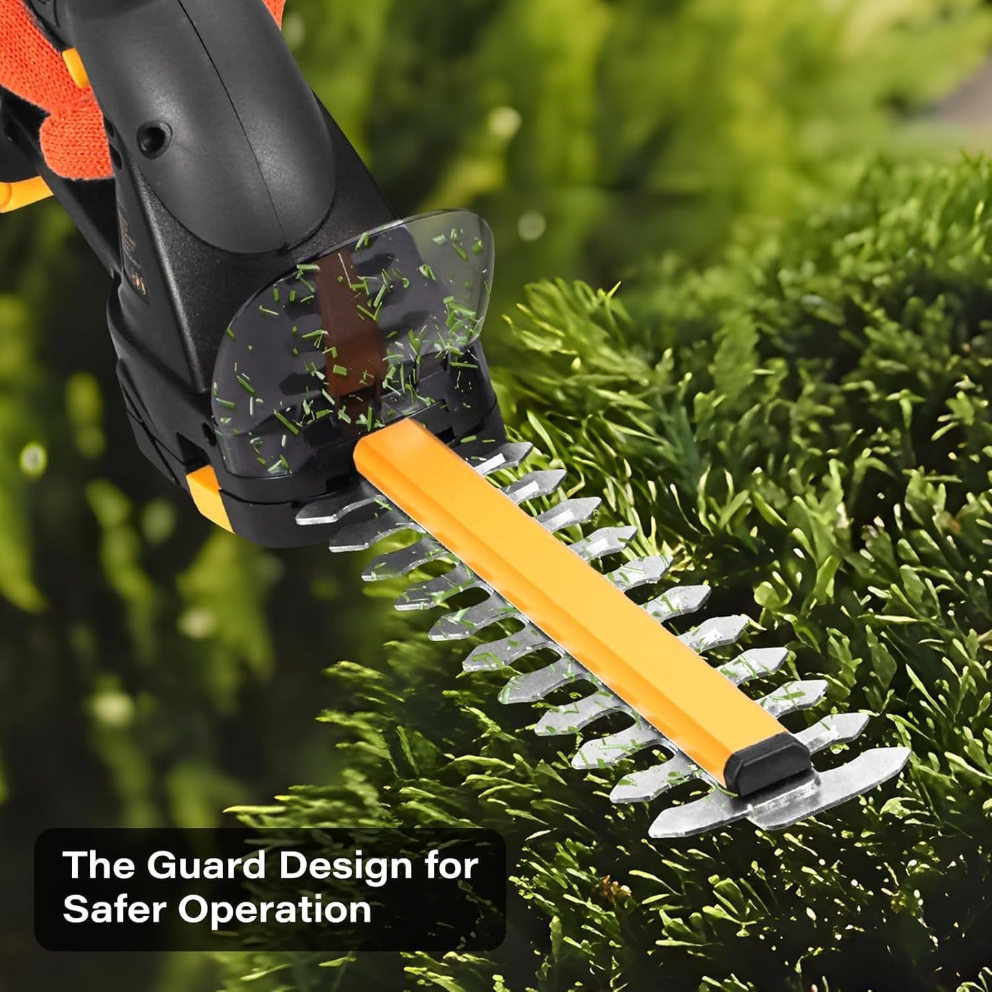Hedge Trimmer Cordless for DEWALT 20V MAX Battery, 1500RPM Grass Trimmer Electric Hedge Trimmer, 2 in 1 Design for Yard, Garden, Lawn Care(Battery Not Included) (Black)