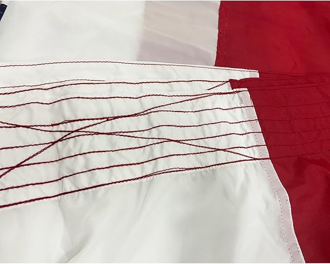 Homissor American Flag 12x18 Ft Large US Flags- Giant United State Flag Heavy Duty Outdoor Embroidered Stars for All Weather High Wind Sewn Stripes With Brass Grommets