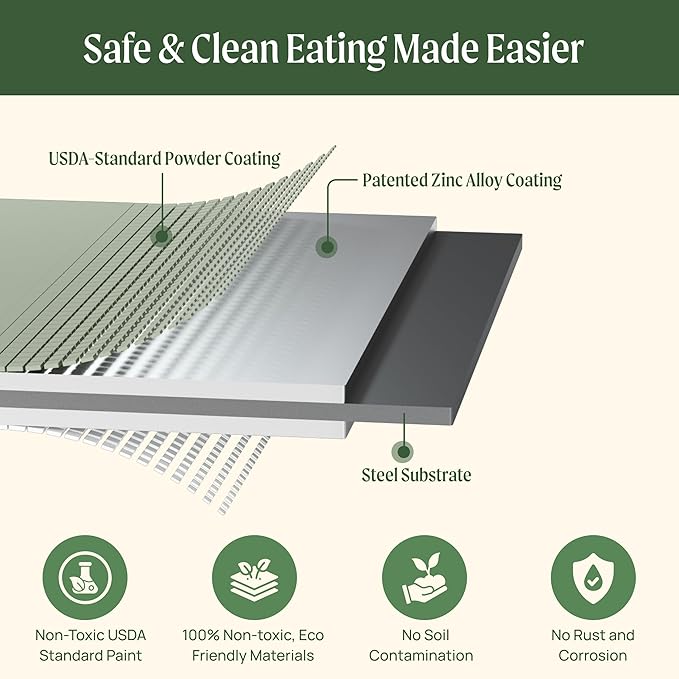 Vego garden 32" Extra Tall Raised Garden Bed Kits, 9 in 1 Modular Raised Planter Box for Vegetables Flowers Fruits Oval Metal Raised Garden-Modern Gray