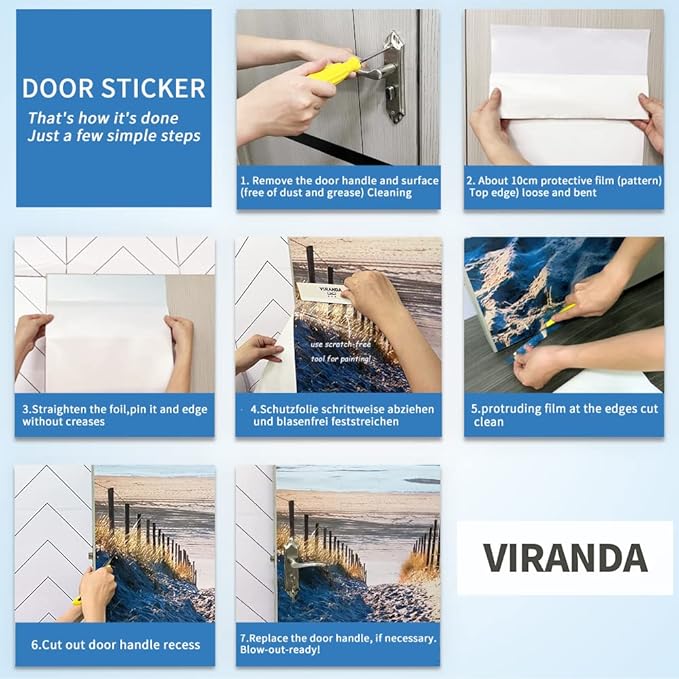 3D Peel and Stick Murals - Old Stairs - Wallpaper Self-Adhesive Decals - Removable PVC Waterproof Door Poster for Bedroom Living Room - 37.4 x 82.7 inch