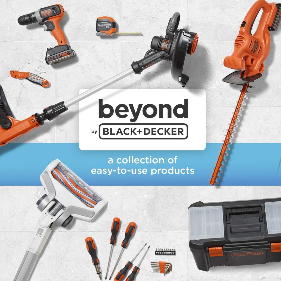 beyond by BLACK+DECKER 20V MAX Hedge Trimmer Kit, 18-Inch (LHT218D1AEV) , Orange