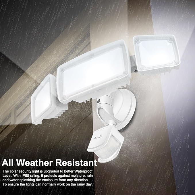 AmeriTop Motion Sensor Lights Outdoor, 2-in-1 Ultra Bright 3500LM 35W LED Security Flood Lights with Motion Sensor Mode & Dusk to Dawn Sensor Mode/ETL Certified, IP65 Waterproof