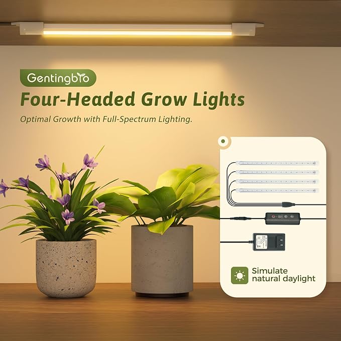 Plant Stand With Grow Lights Plant Stand Indoor Plant Shelf Metal Plant Rack Plant Holder Flower Pot Stand for Multiple Plants for Living Room Patio Balcony Garden Porch Black