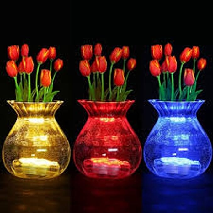 Bright LED Floral Tea Light Submersible Lights for Party Wedding (RGB(Changing Color), 30 Pack)