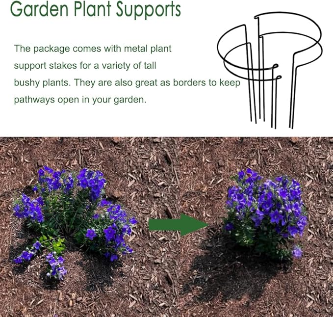 FORTUNO 2 Pcs 2 Ft Round Raised Garden Bed Box Galvanized Metal Outdoor High Flower Bed Steel Patio Ground Planter for Planting Vegetables and Herbs, Dark Grey