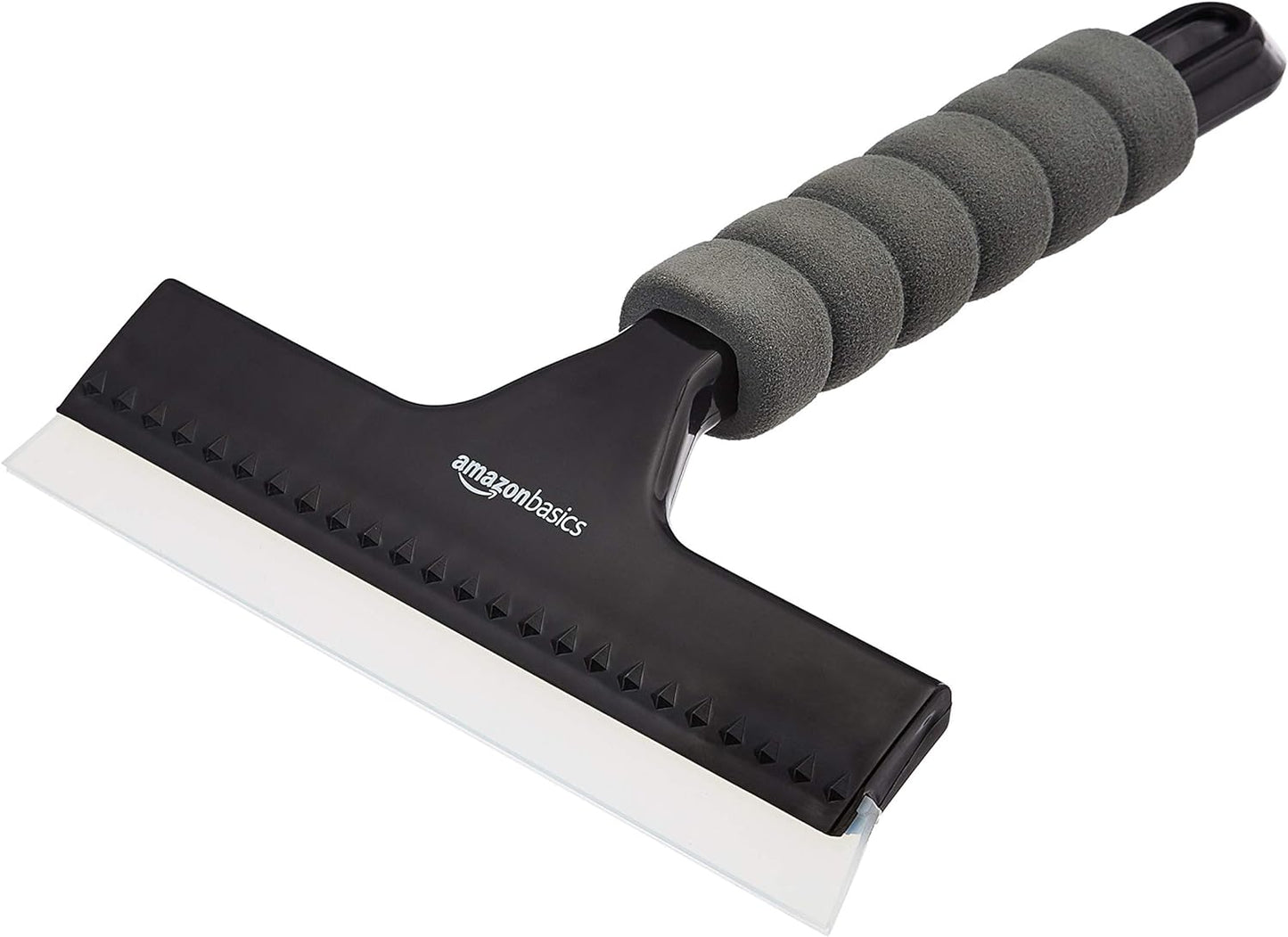 Amazon Basics Window Squeegee with Handle for Car Windows, Glass, Mirror, Black