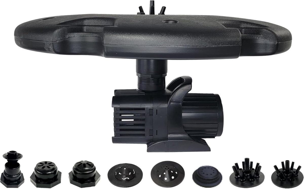 HALF OFF PONDS Floating Fountain – 1.75 HP Pond Aerator with 100' Cord – 14,800 GPH Water Pump – 11 Spray Patterns - Energy-Efficient – for Large Ponds, Lakes & Water Gardens