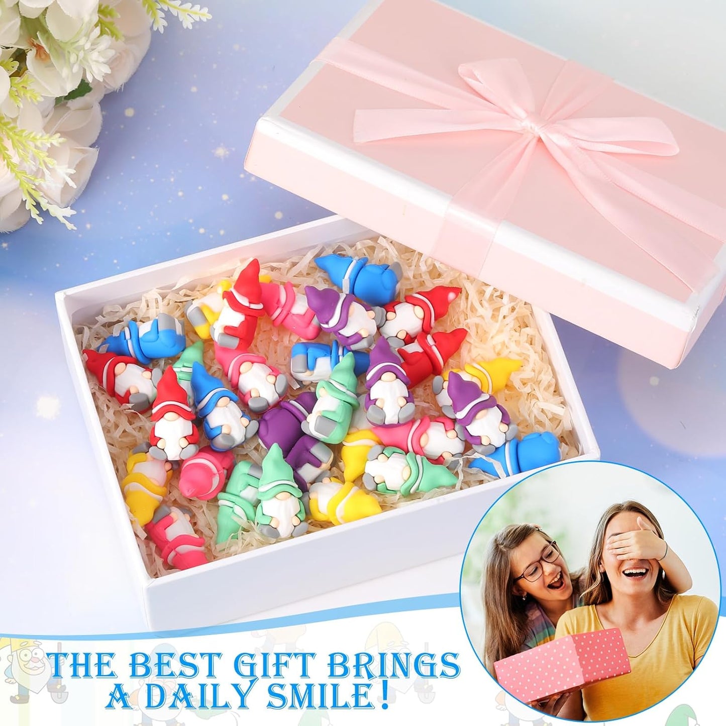 15 Pcs Mini Gnomes Figurines Tiny Fairy Resin Gnomes Statue Garden Bulk for Goody Bag Stuffers Filler Party Favors Gifts Decor Dwarf Statues Garden Dollhouse Micro Landscape Accessories