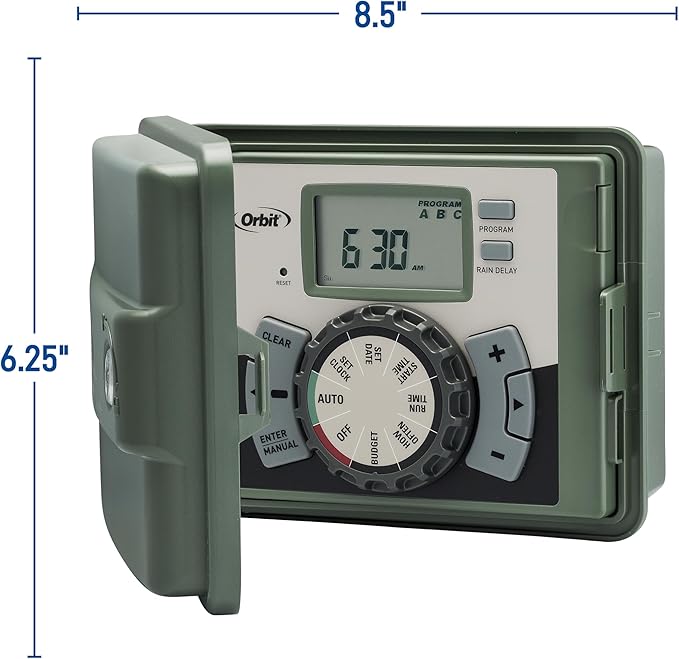 Orbit 57896 6-Station Outdoor Swing Panel Sprinkler System Timer