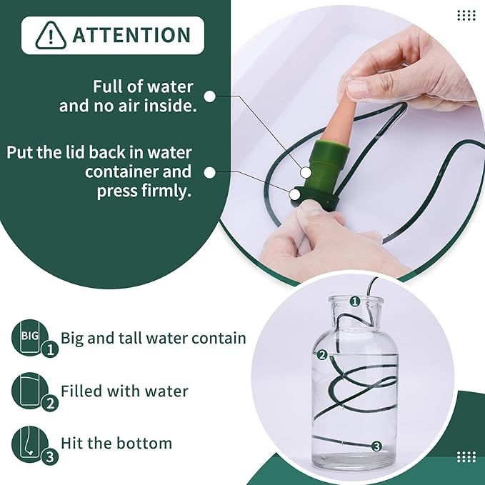 BYDOLL Plant Self-Watering Stakes Automatic Watering Terracotta Spikes for Indoor Outdoor Plants,Houseplant Insert Devices for Vacation use,Bonsai Drip Irrigation System (5 Pack)