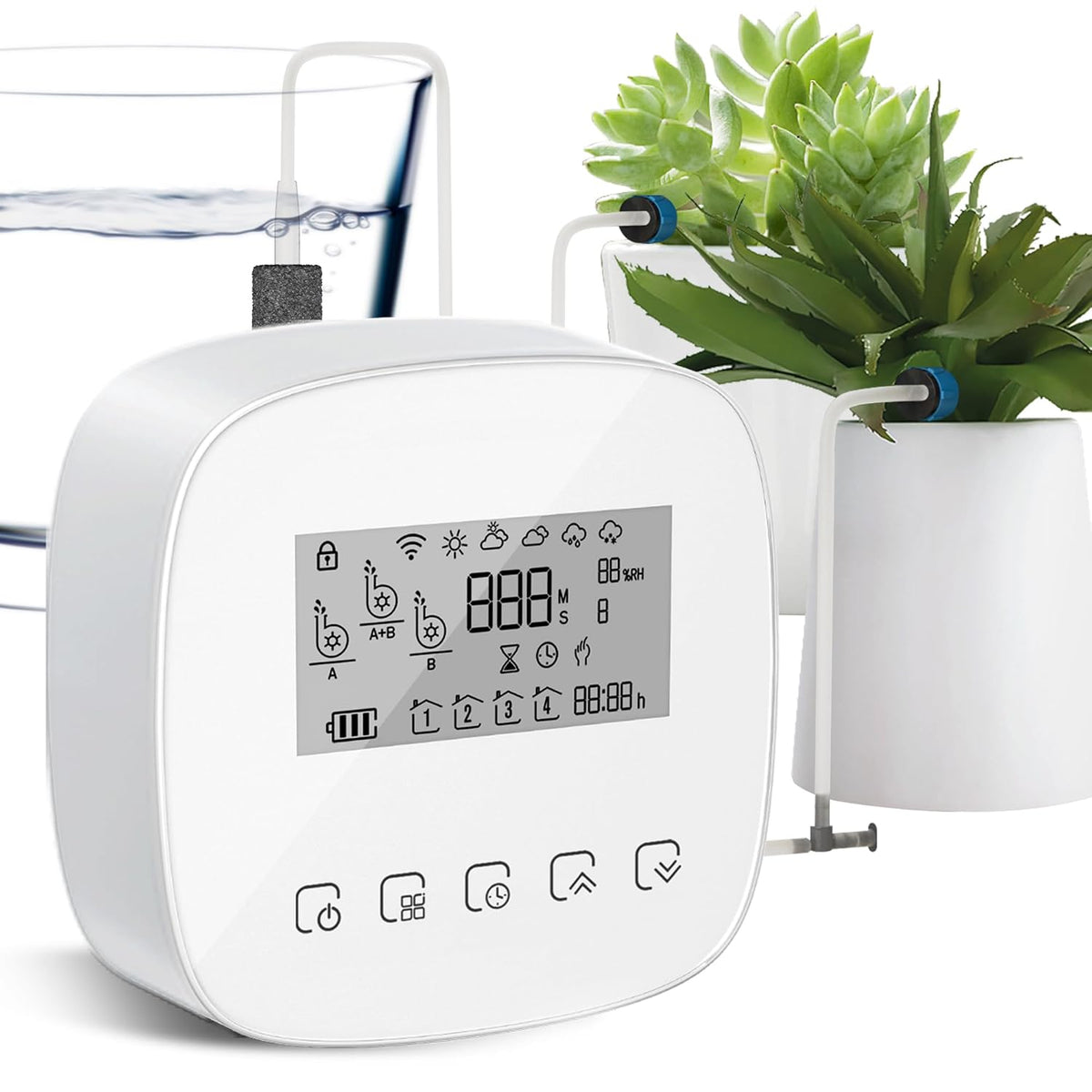 Smart Automatic Plant Watering System - Plant Watering Devices for 20 Potted Plants，Auto Drip Irrigation System Programmable Timer & Compatible with Alexa