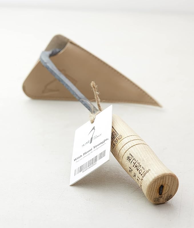 HandPlowHoe Gardentool with Safety Cover for Easy Gardening, Weeding and Farming Made by Korean Master Blacksmith (Small)