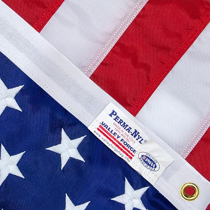 American Flag - 100% Made in the USA - 3' x 5' ft - Koralex II 2-ply Polyester - Sturdy, Durable and Patriotic - Great for Gardens, Homes, Patios and Cars – By Valley Forge Flag
