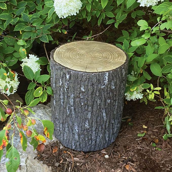 Aquascape Faux Oak Stump Cover for Yard, Landscape, and Garden | 78259 18.5-inches H x 15-inches Dia.