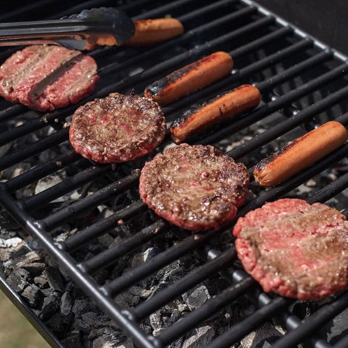 Ash & Ember Park-Style Grill, 384 Sq. In Jumbo Charcoal Grill, Single Post Outdoor Cooking Backyard BBQ, Camp Grilling Barbecues