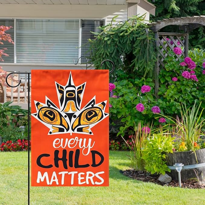 Canada Orange Indigenous 12x18 Inch Garden Flag Banner
