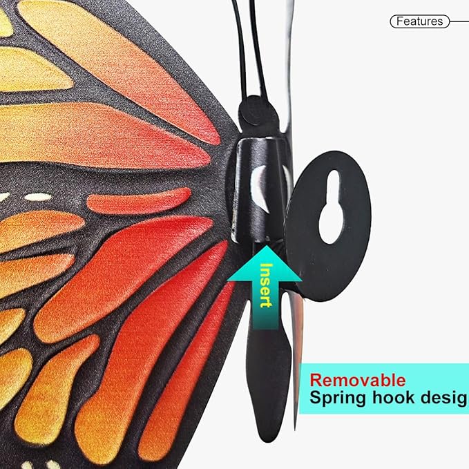 EOORAU Metal Butterfly Wall Decor - 3 Pcs Butterflies Wall Sculpture Hanging Decorations for Outdoor Fences Patio Yard Fence Garden Decorations, Gifts for Mom Friends