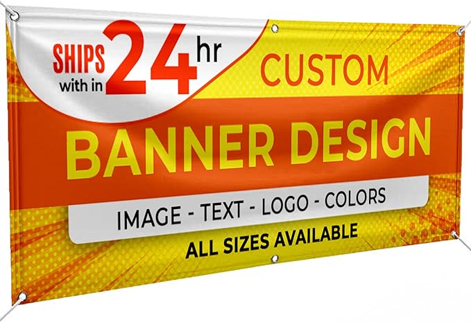 Personalized Passion Vinyl Banner 8' x 8' - Customized Banner for Business, Graduation, Birthday Parties - Indoor/Outdoor Use - Full Color 13oz Vinyl Custom Signs with HD Printed Text, Photos