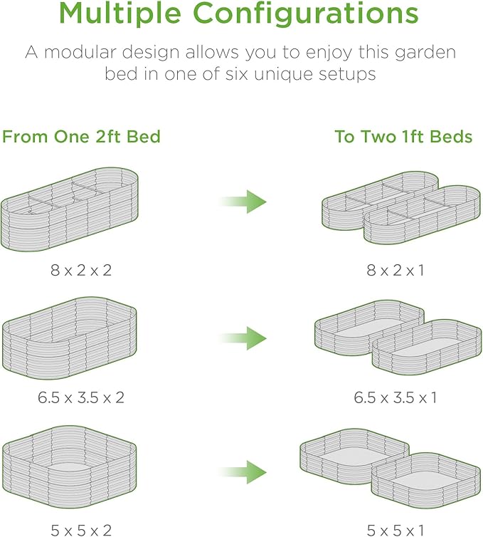 Best Choice Products 8x2x2ft Metal Raised Garden Bed, Oval Outdoor Deep Root Planter Box for Vegetables, Herbs w/ 4 Support Bars, 215 Gal Capacity - Terracotta