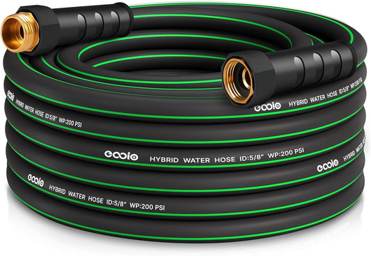 Heavy Duty Garden Hose 35ft, NON-EXPANDABLE Flexible Water Hose, Kink Resistant Lightweight Hybrid Hose, Leakproof Hose Male to Female Fittings