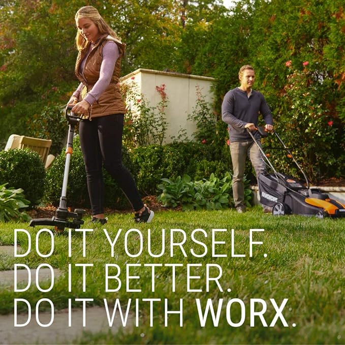 WORX WG896 12 Amp 7.5 Inch Corded Electric Lawn Edger & Trencher, Orange and Black