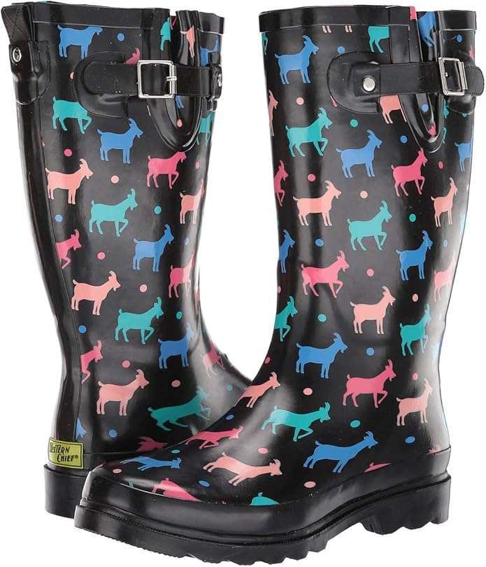 Western Chief Women's Tall Waterproof Rain Boot Outdoor Garden Shoes