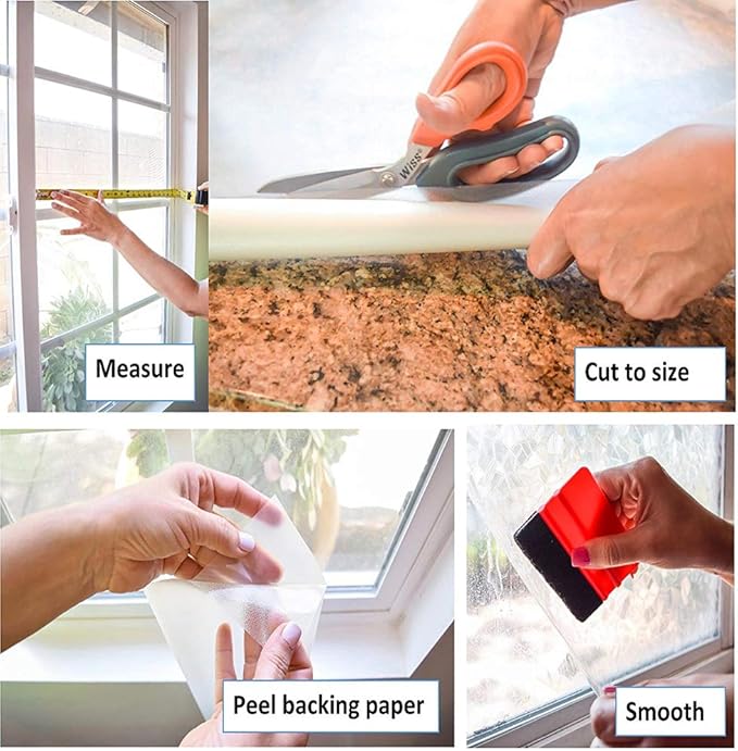 d-c-fix 346-0431-3PK Self-Adhesive Privacy Glass Window Film Venetian Garden, 17" x 78" Roll, 3-Pack