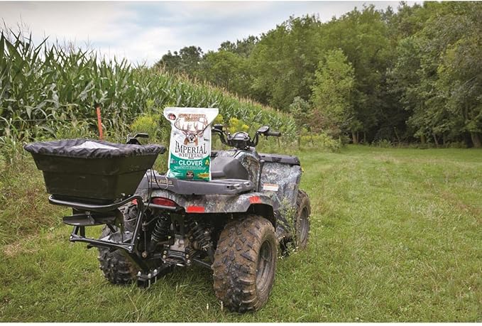 Guide Gear UTV/ATV Receiver Mount Broadcast Spreader Seeder, 80 Pound Capacity, Lawn and Garden Seed Spreaders, 12-Volt, with Rain Cover