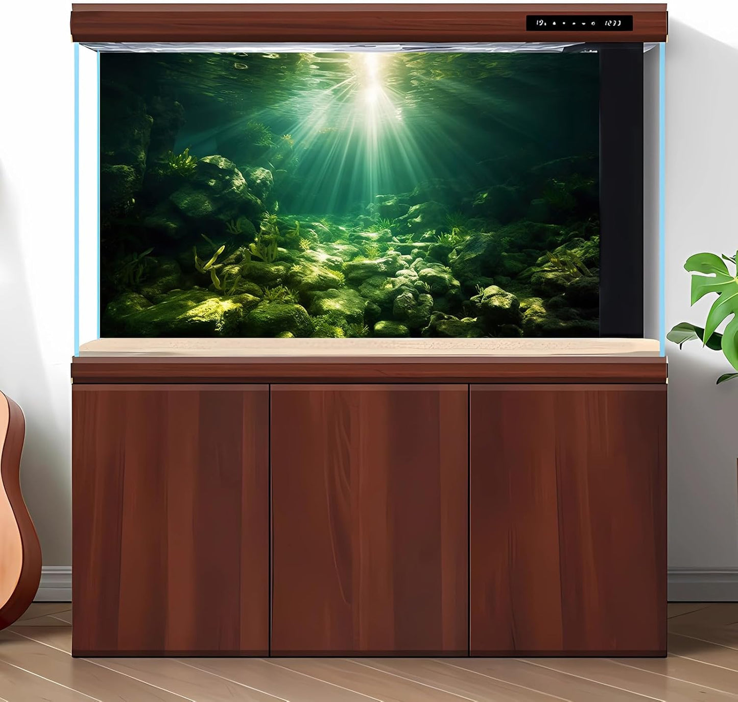 Underwater Sunray Aquarium Background Deep Ocean Rock Cave Fish Tank Background Under The Sea Coral Reef Aquarium Backgrounds Ocean Floor Tropical Fish Terrarium Backgrounds 24x16in