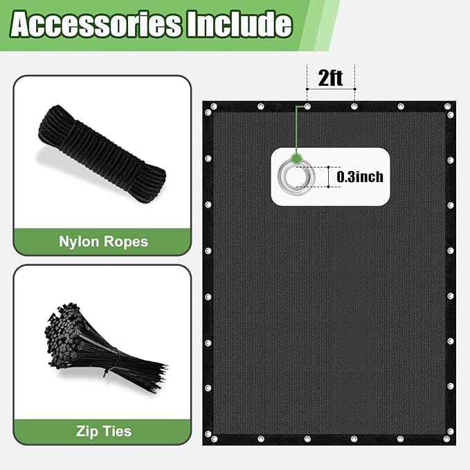 Outdoor 90% Sun Shade Cloth with Grommets, 6 X 13 FT Pergola Shade Cover for Garden Patio Carport Kennel Swimming Pool, Dark Grey (We Make Custom Size)