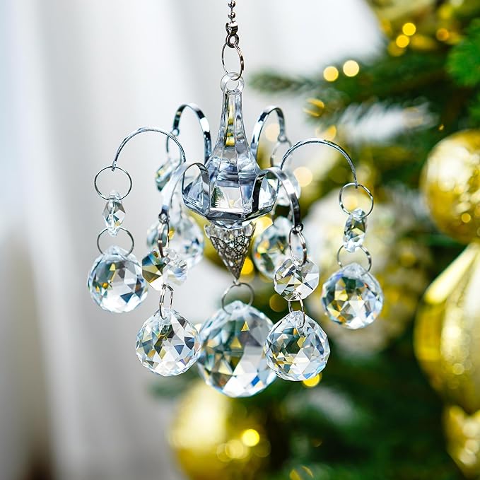 H&D HYALINE & DORA Crystals Ball Prisms Suncatcher Hanging Ornament Hanger Rainbow Maker with Hook
