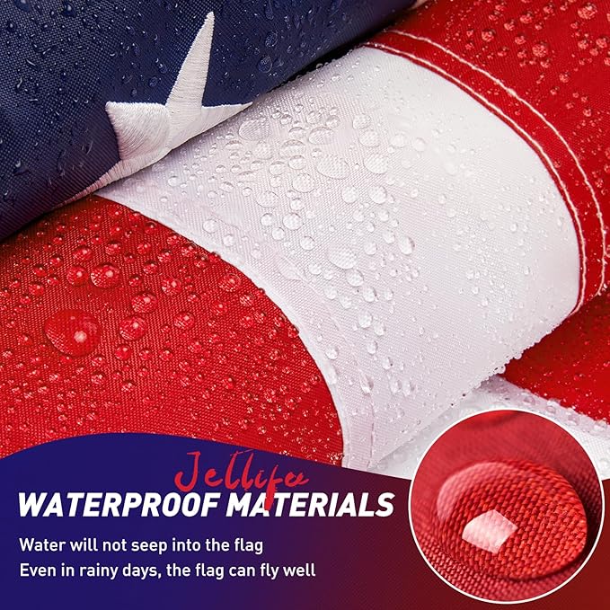 American Flag 5x8 Outdoor, 5x8 Flags Outside, All Weather US Flags with Embroidered Stars Sewn Stripes Brass Grommets, Vivid Color, Polyester USA Flag for Outdoor Indoor (5 by 8 Foot)…