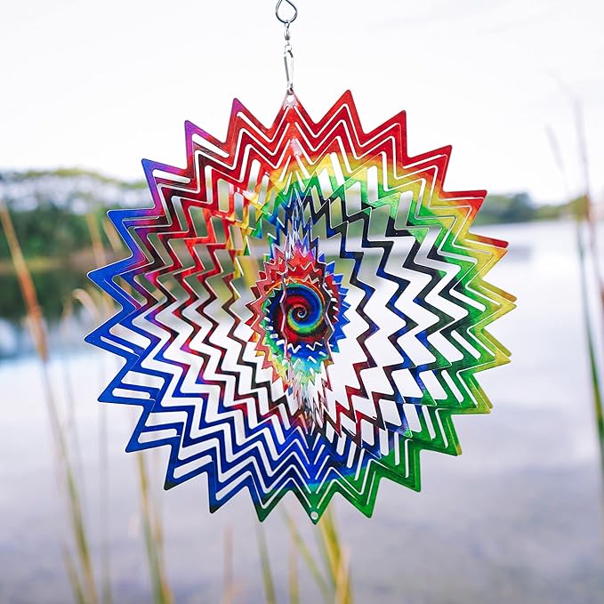 VP Home Celestial Planet Kinetic Wind Spinner for Yard and Garden Wind Spinner Outdoor Metal Large Hanging Plantary Decor 3D Garden Art Wind Sculpture Spinners Kinetic Art Garden Decorations