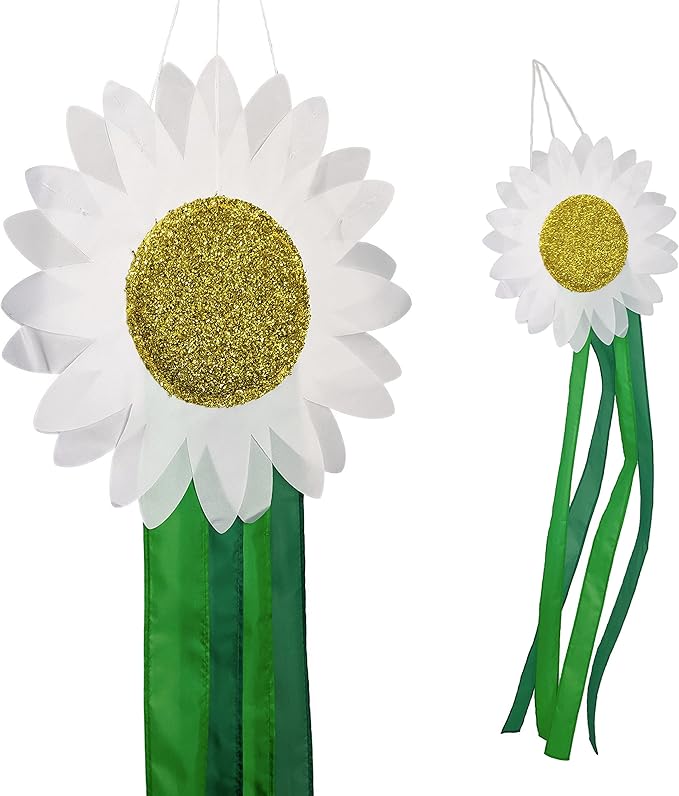 Madrona Brands Daisy Flower Windsock | Durable Outdoor Hanging Decoration | Yard, Garden, Patio, Home and More | 42-Inch